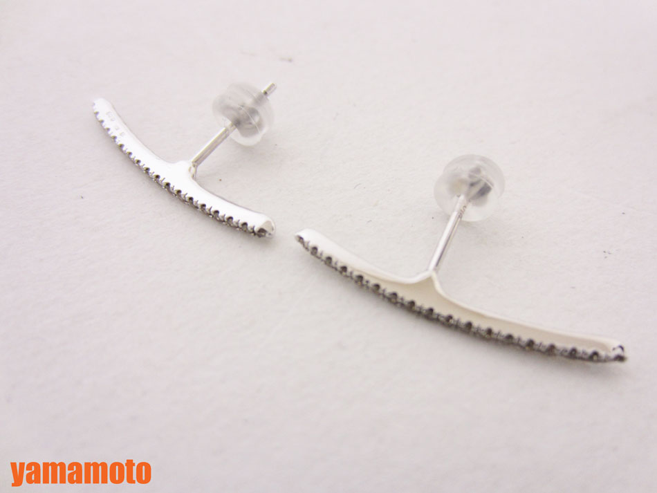 ヒロタカ☆ ロングバー ダイヤモンドピアス&ete✴ピークカフ 2点