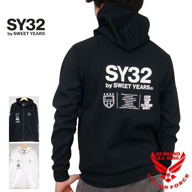 楽天市場】アウトレット!!SY32 マルチロゴ プリント ジップパーカー