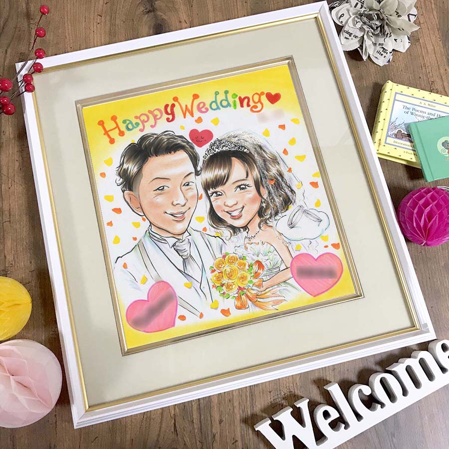 楽天市場】結婚式のウェルカムボード 似顔絵プレゼント 結婚式 新郎