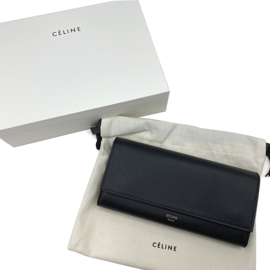 楽天市場】セリーヌ CELINE 長財布 ラージ フラップウォレット