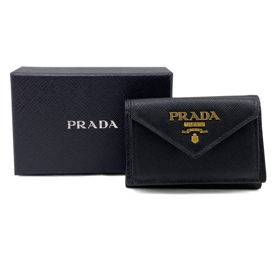 楽天市場】プラダ PRADA 財布 三つ折り ミニ財布 サフィアーノメタル