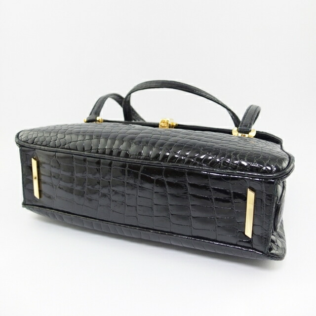 楽天市場】SANTANGELO ALDO ハンドバッグ クロコ ブラック レディース