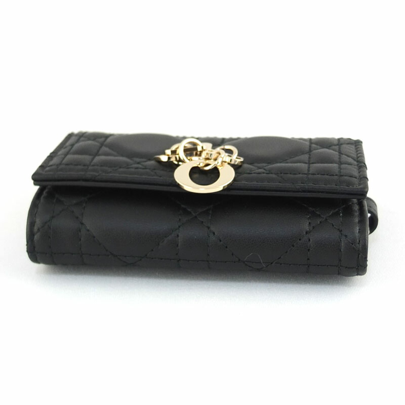 Dior 4連キーケース カナージュ キルティング 黒 DIOR Dior 4連キー