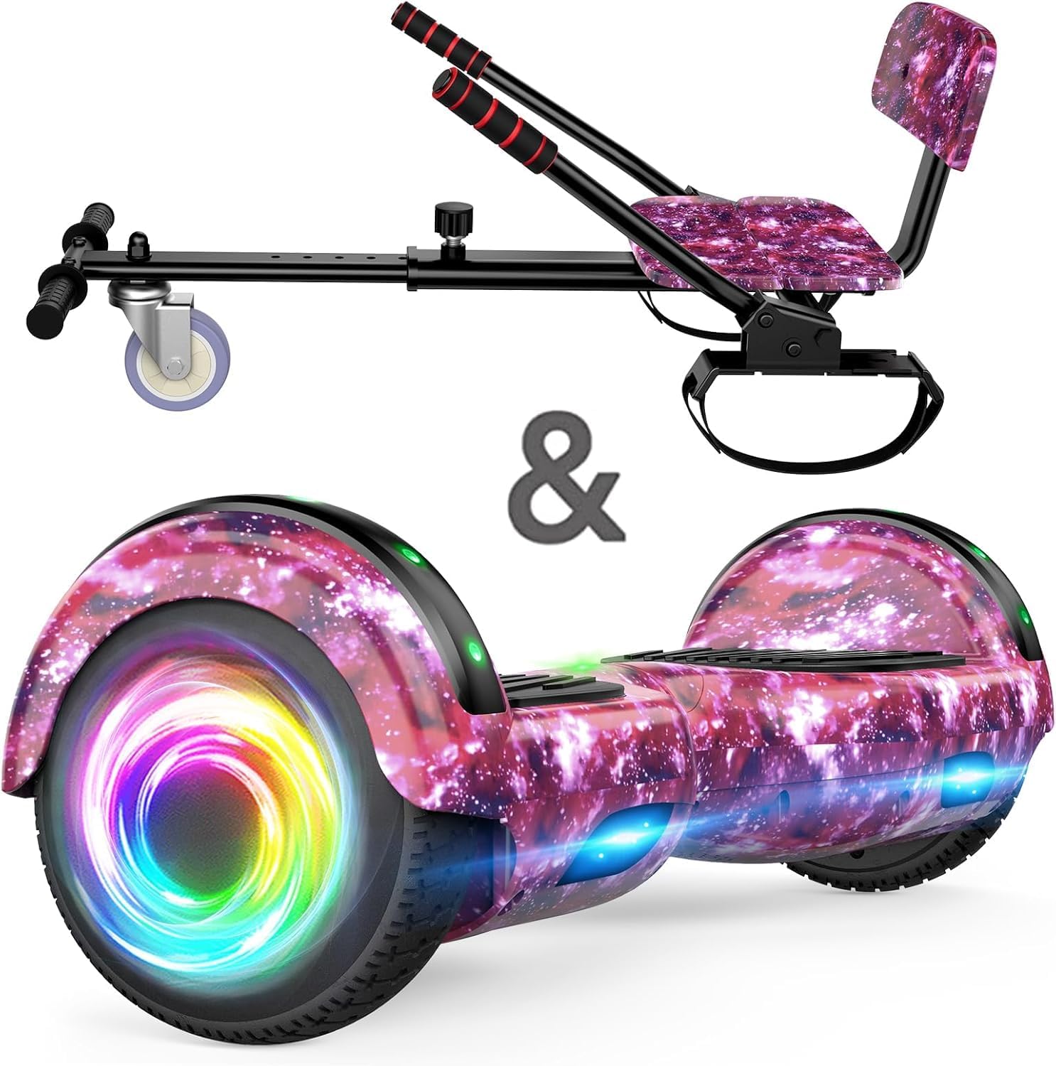 TST A02C Colorful Hoverboard with Kart 2 Group – TsTescooter