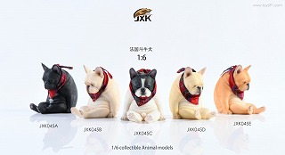 JXK studio 1/6 フレンチブルドッグ 犬 5種 JXK045 *お取り寄せ - 1/6