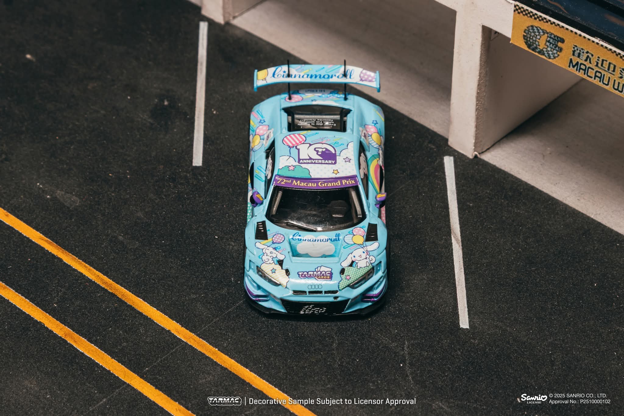 Tarmac Works Audi R8 LMS GT3 evo II Macau GP 2025 Cinnamoroll