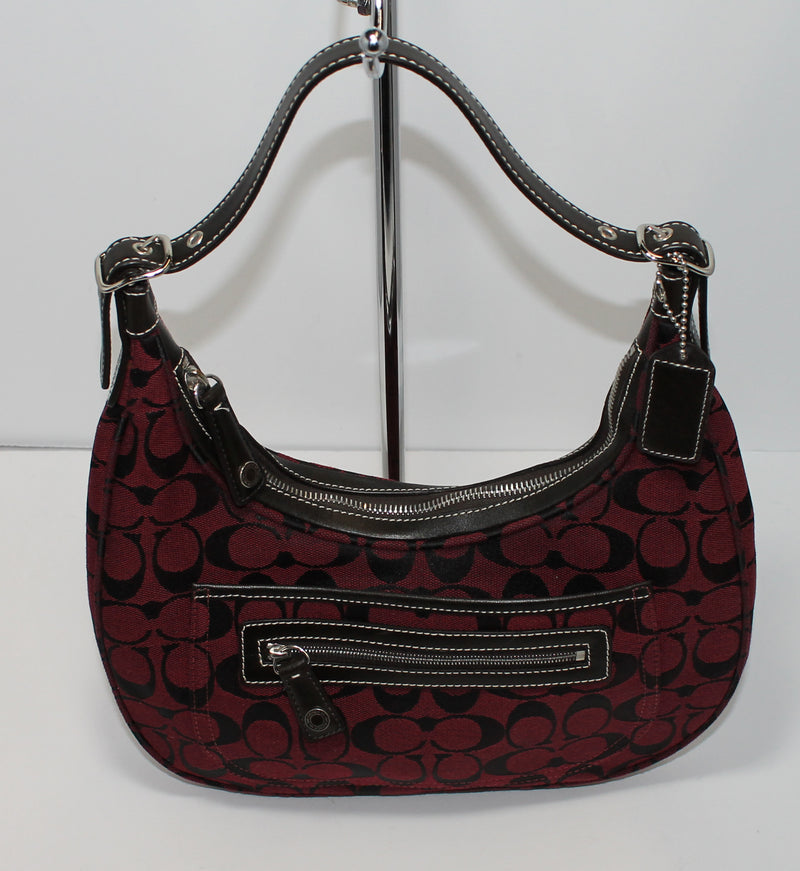 Coach Purse: 6045 Red Signature Shoulder Bag
