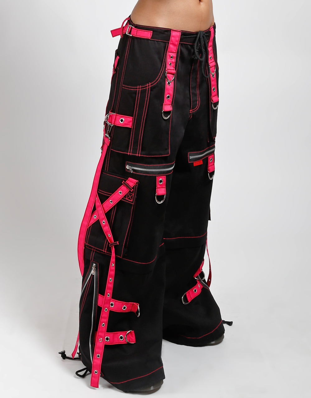 TRIPP NYC - X-STRAP ZIP OFF PANT BLACK/PINK