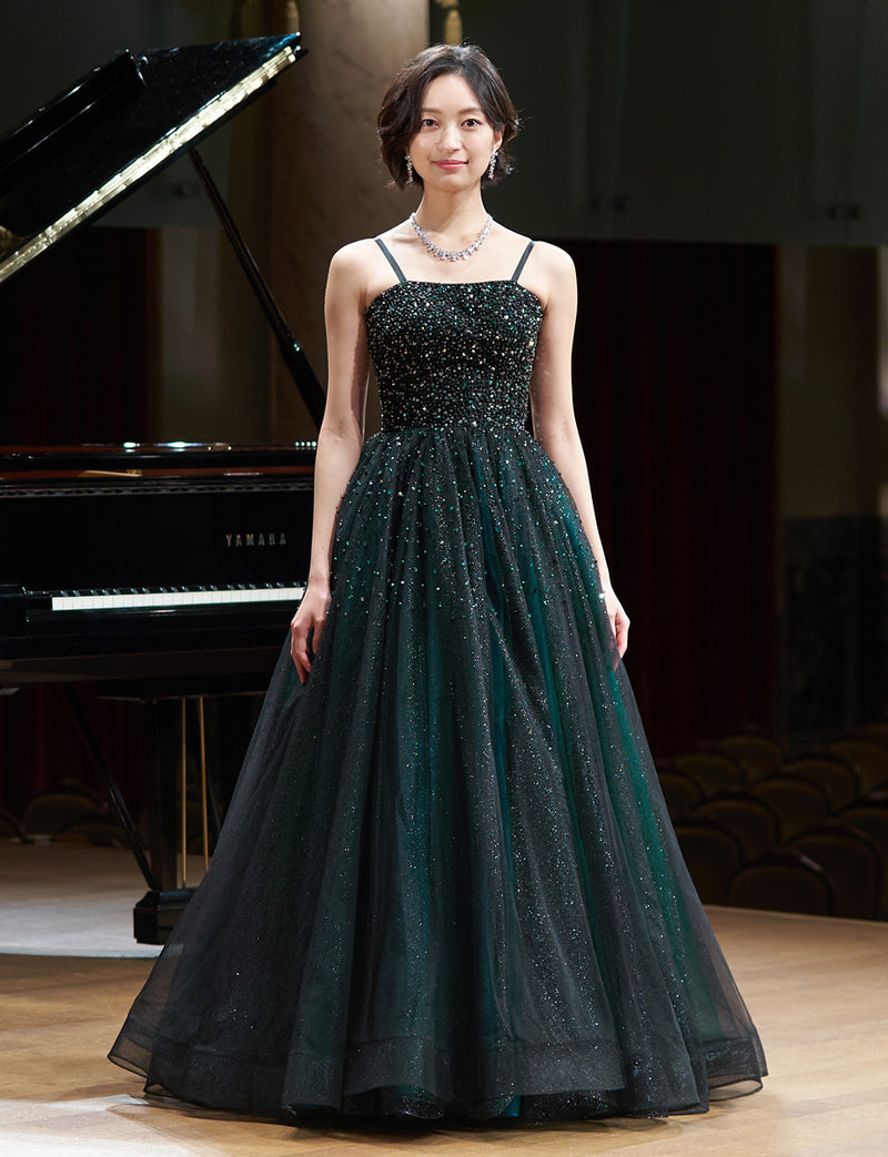 グリーン ステージドレス・演奏会ドレスにお薦めロングドレス・TN2030