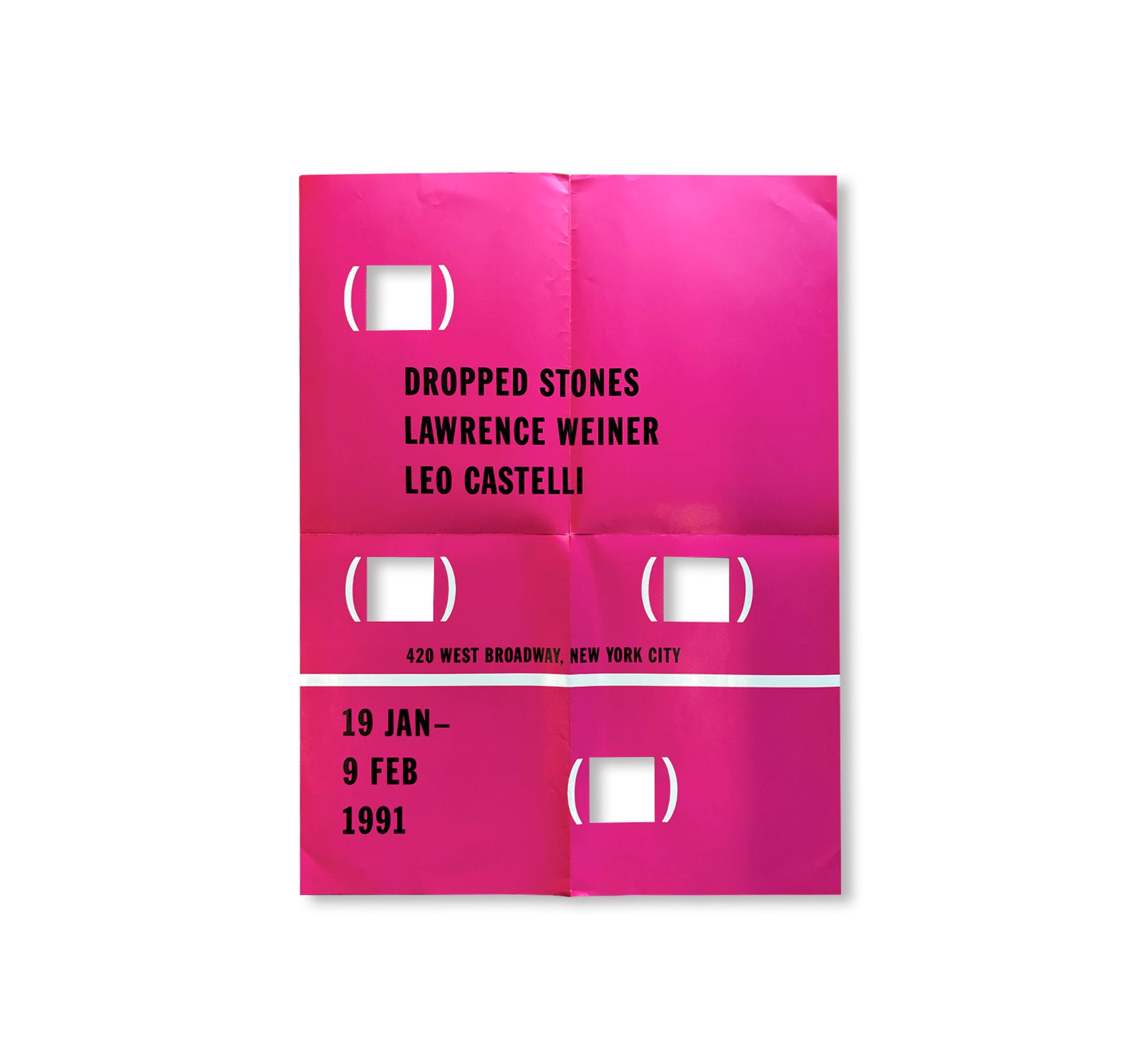 DROPPED STONE by Lawrence Weiner (POSTER) – twelvebooks