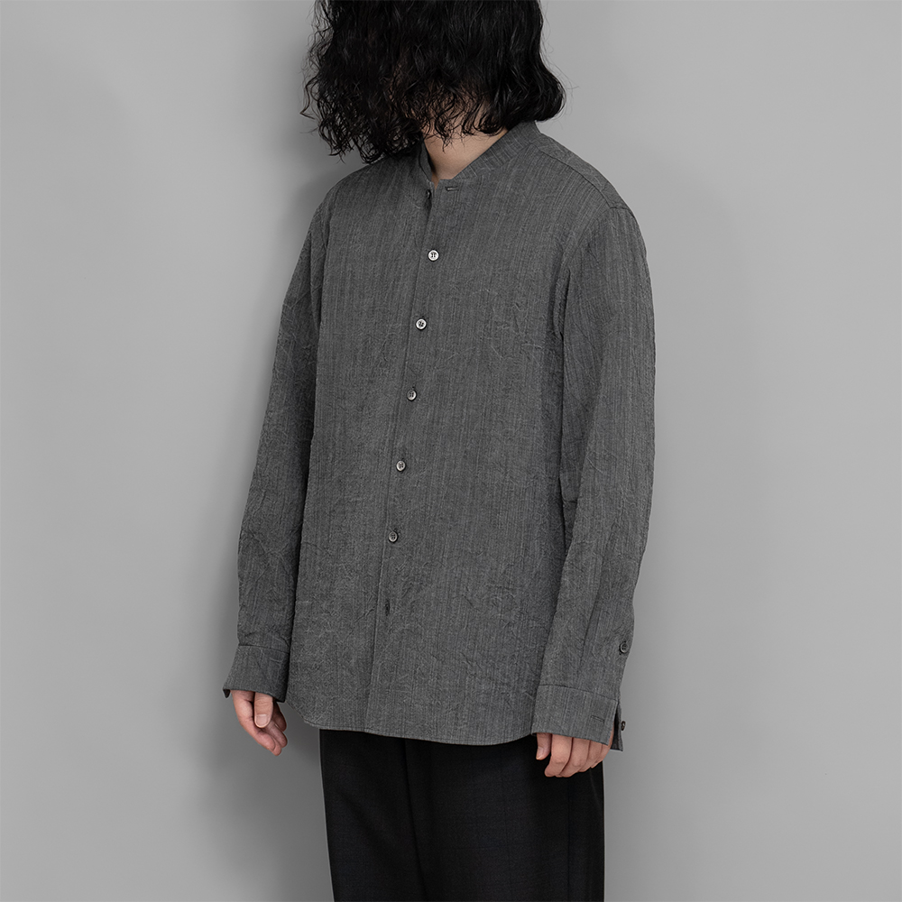 山内 / 塩縮加工リネンシャンブレー (Gray) | twelve