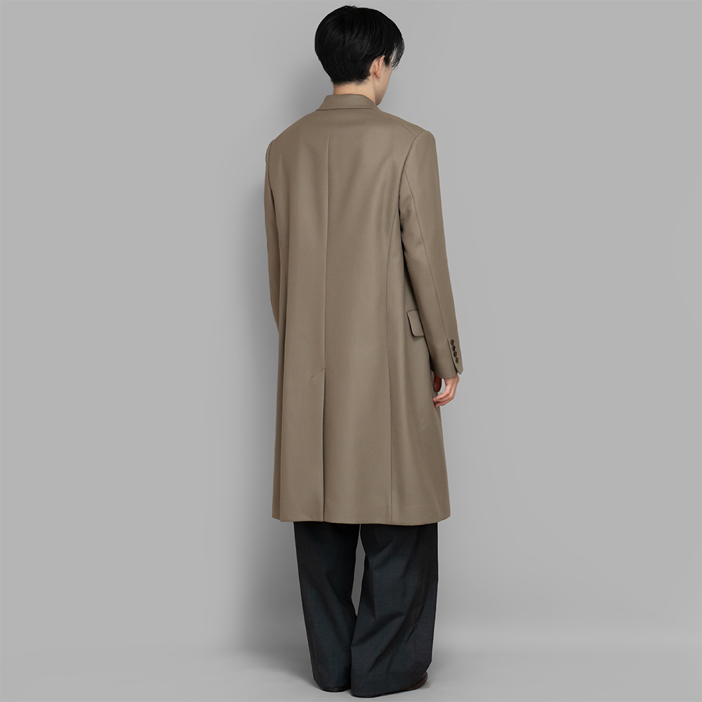AURALEE / Light Melton Chesterfield Coat (Khaki Brown) | twelve