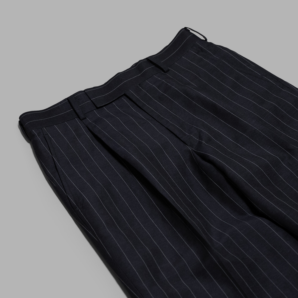 MAATEE&SONS / Set Up Trouser 2 (Navy Stripe) | twelve