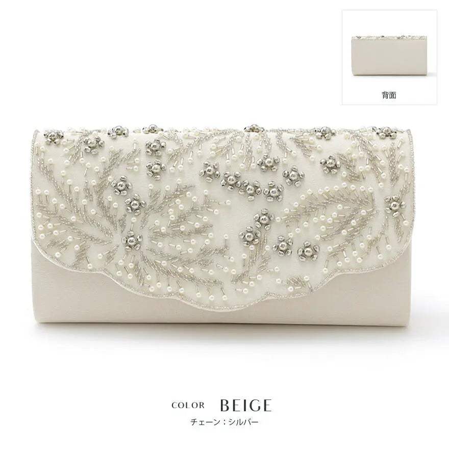 ビーズ刺繍3WAYパーティーバッグ 結婚式 バッグ パーティーバッグ