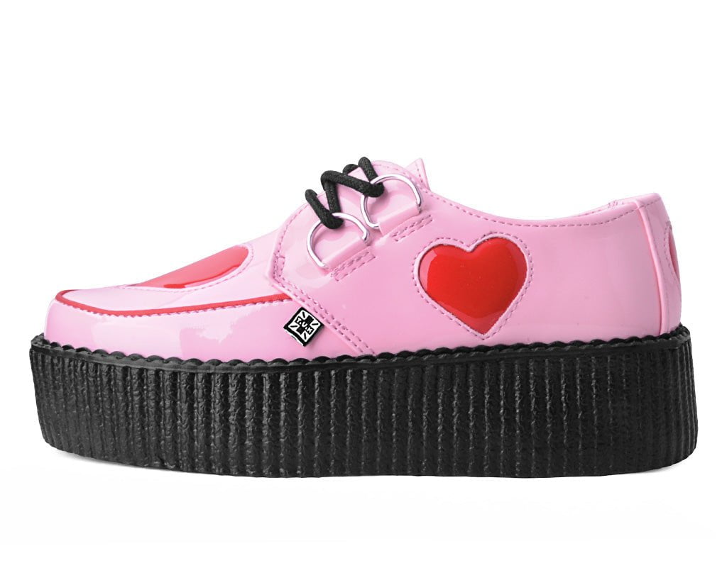 Pink & Red Heart Viva Mondo Creeper – T.U.K. Footwear Outlet