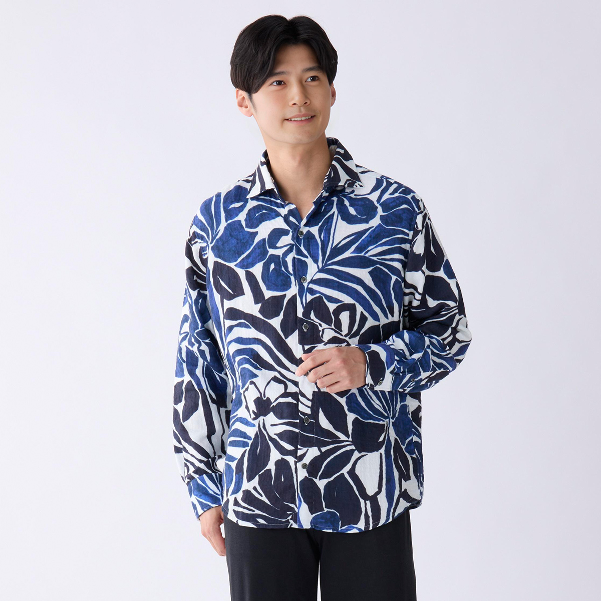 再値下げ】マシュマロガーゼビックフラワーシャツ（RTF18174）-UCHINO