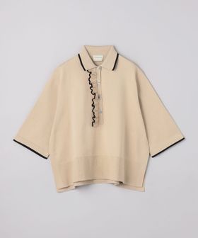 ミニマル フリル ポロニット