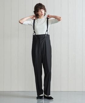 H＞トロピカルハイウエストサスペンダーパンツ