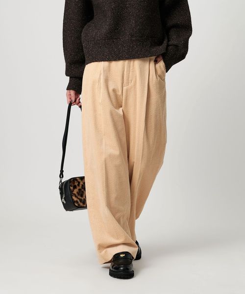 コーデュロイ ワイドストレートパンツ