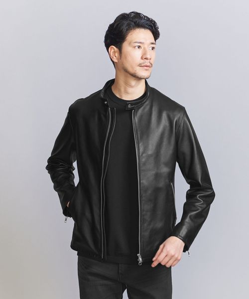 WARDROBE SMART】 シープ シングル ライダースジャケット