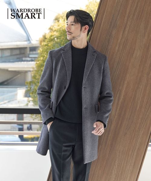 WEB限定 WARDROBE SMART】PE メルトン チェスターコート