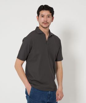 WEB限定 WARDROBE SMART】ステイ クリーン ピケ スキッパー ポロシャツ
