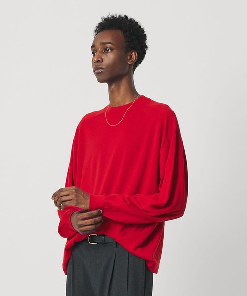OWNESS＞18ゲージ カシミヤ クロップド クルーネック ニット