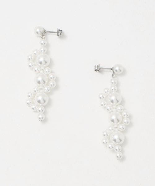 別注】＜IRIS 47＞イミテーションパール WAVE ピアス