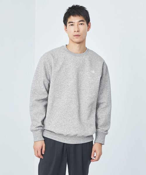 THE NORTH FACE＞スモールロゴ ヘザー クルーネック スウェット