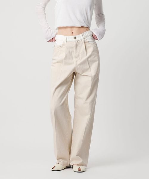 AEWEN MATOPH＞カラータックデニムパンツ