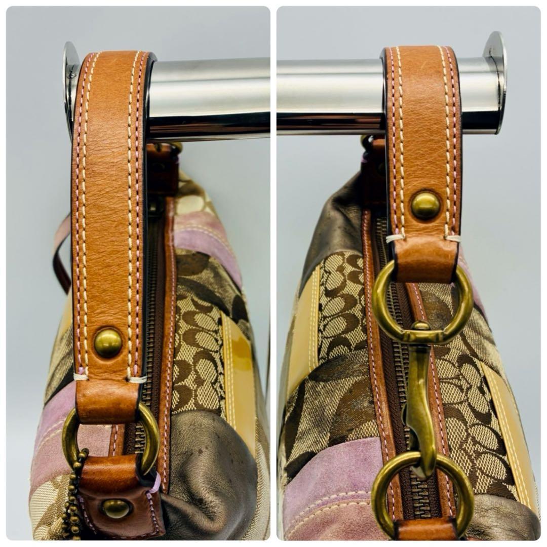 バッグ COACH patchwork accessory pouch shoulder COACH patchwork
