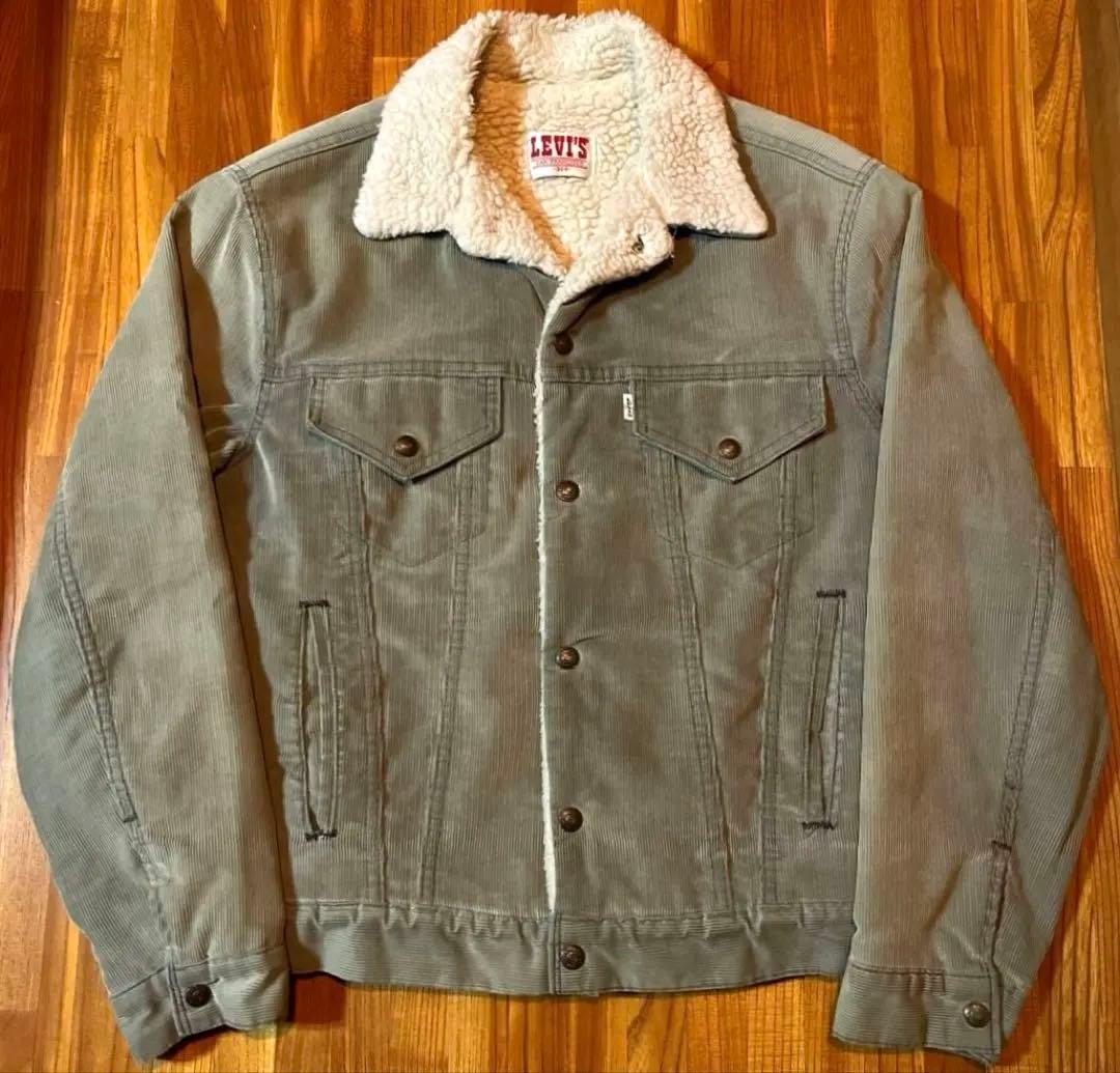 Levi's 70s 80s Gray Boa Vintage Denim Jacket 38