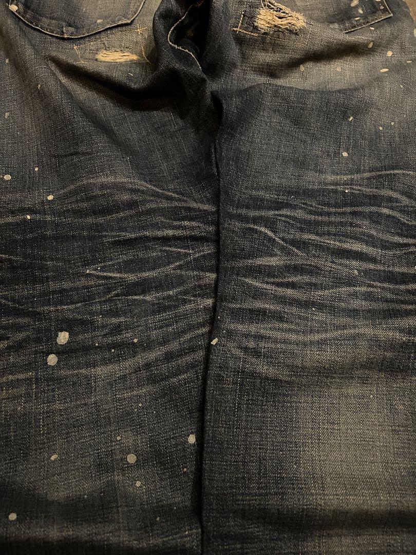 RRL LIMITED EDITION STENCIL DAMAGE DENIM
