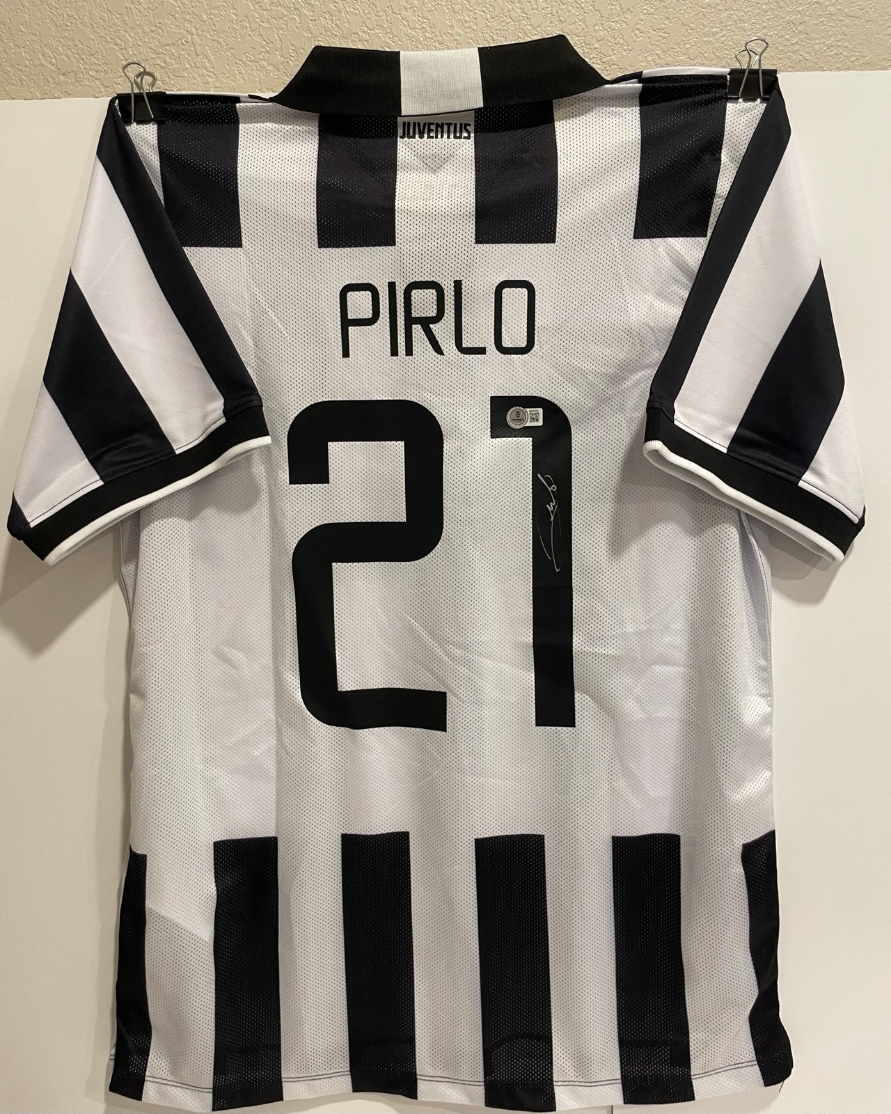 ユベントス PIRLO 直筆サイン入りユニフォーム21番 ユベントス PIRLO