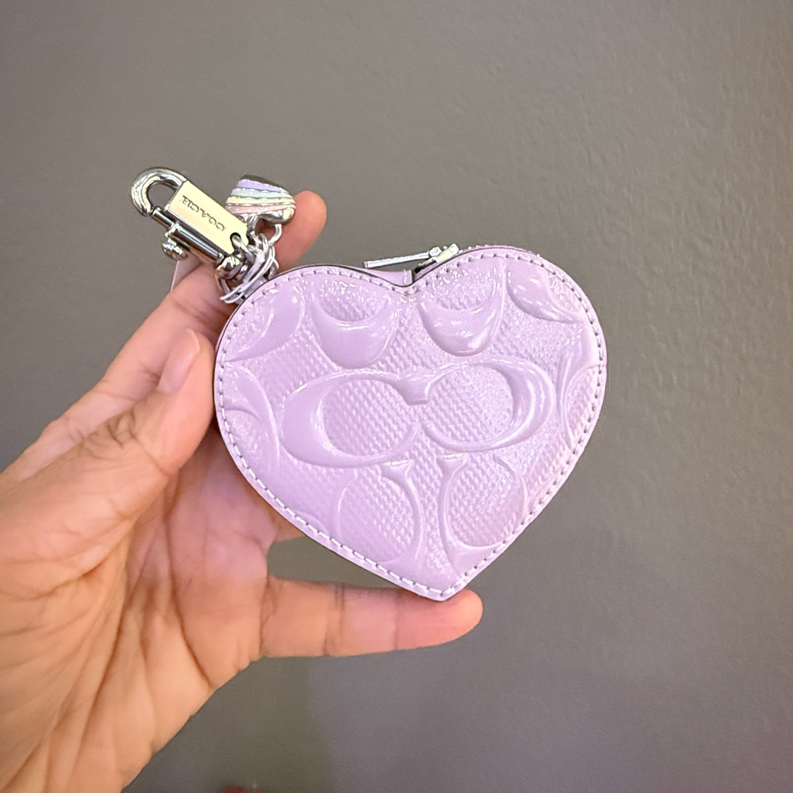Coach Heart Bag Charm With Patent Signature | Mercari