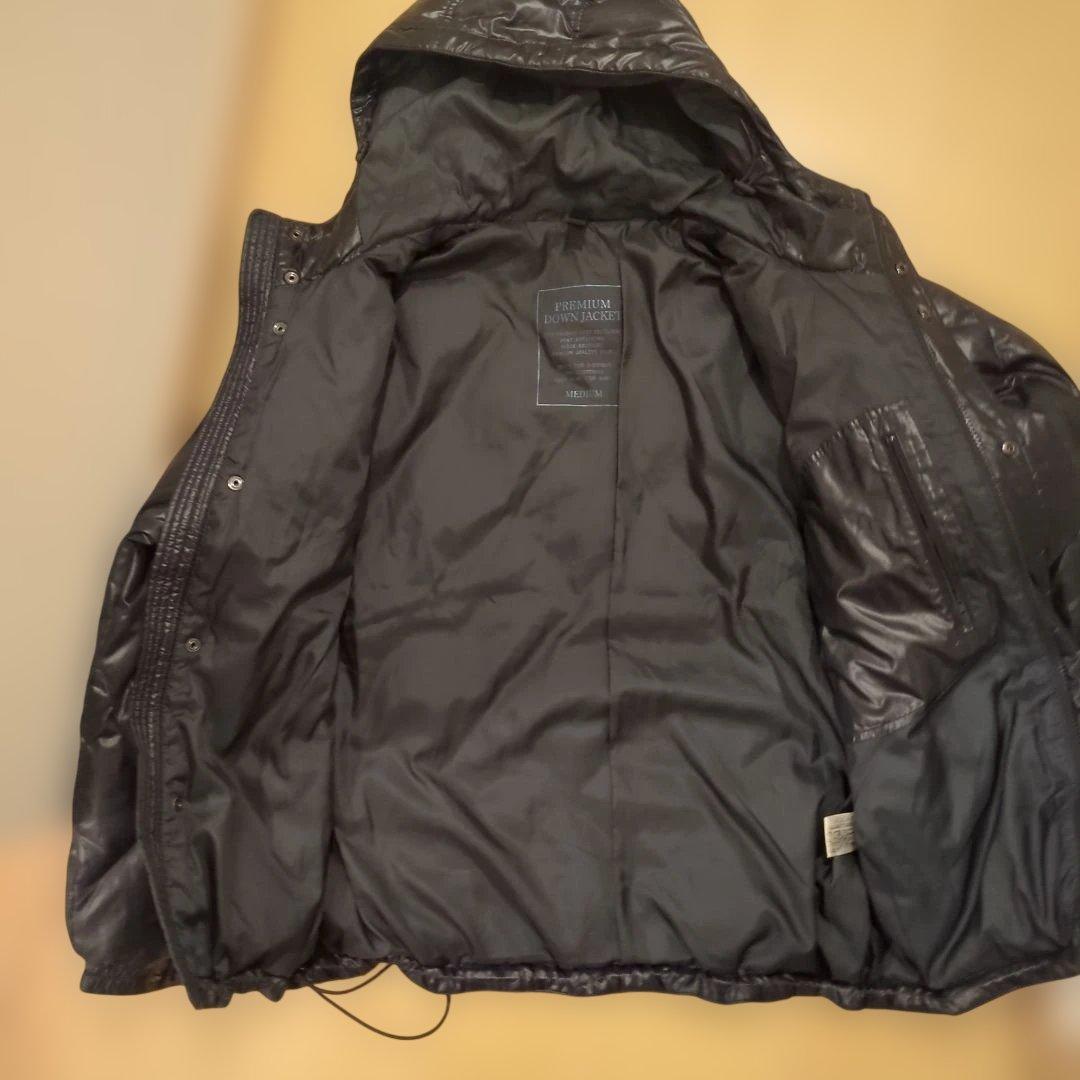 OLD UNIQLO down jacket, navy, M, glossy, y2k