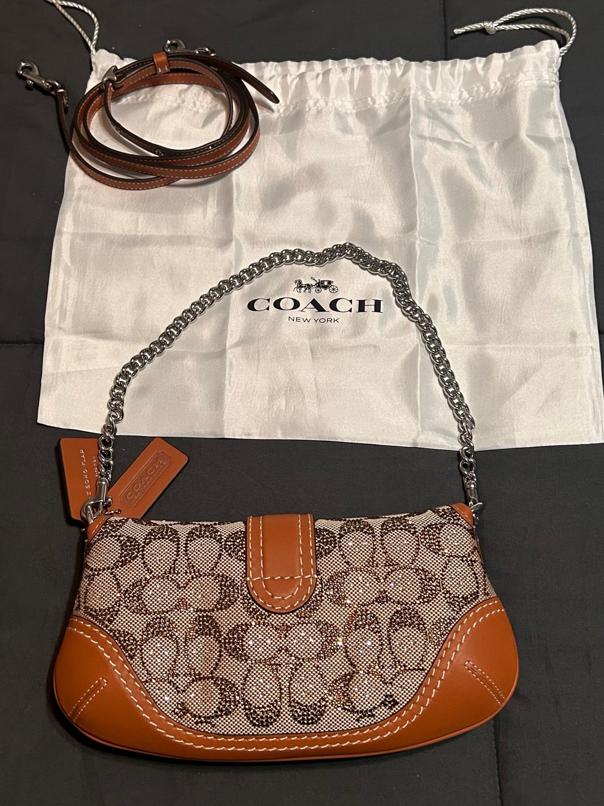 Coach mini soho 25 signature jacquard crystal | Mercari