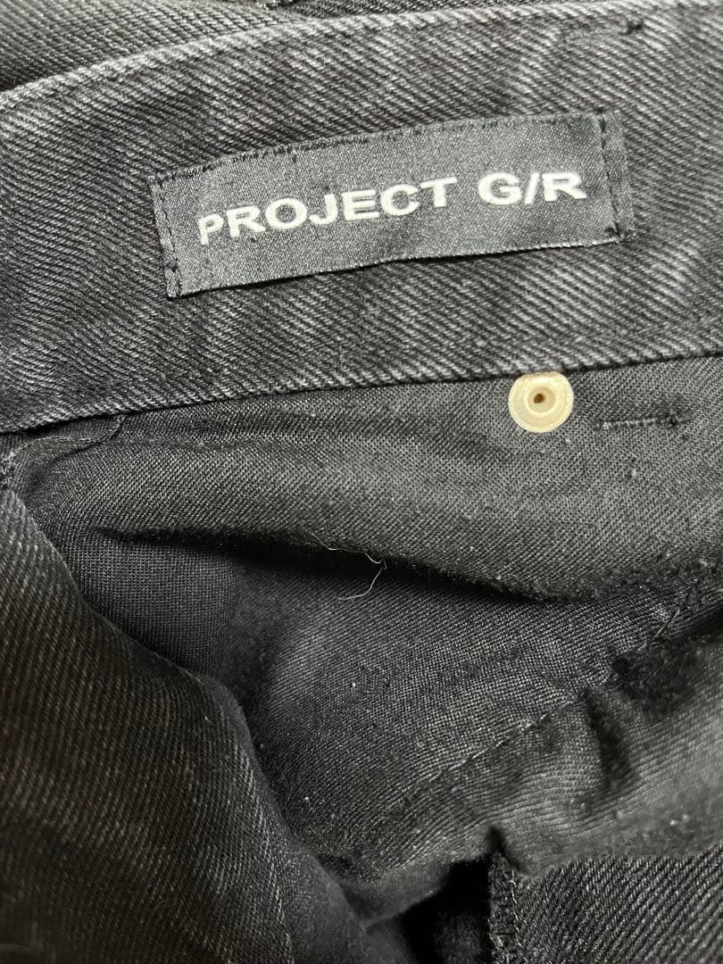 PROJECT GR】Coated Backward Denim Pants