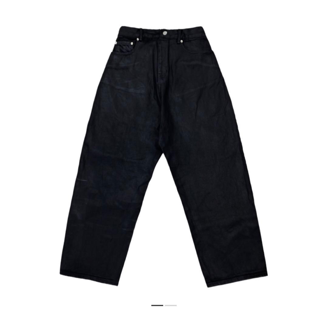 PROJECT GR】Coated Backward Denim Pants