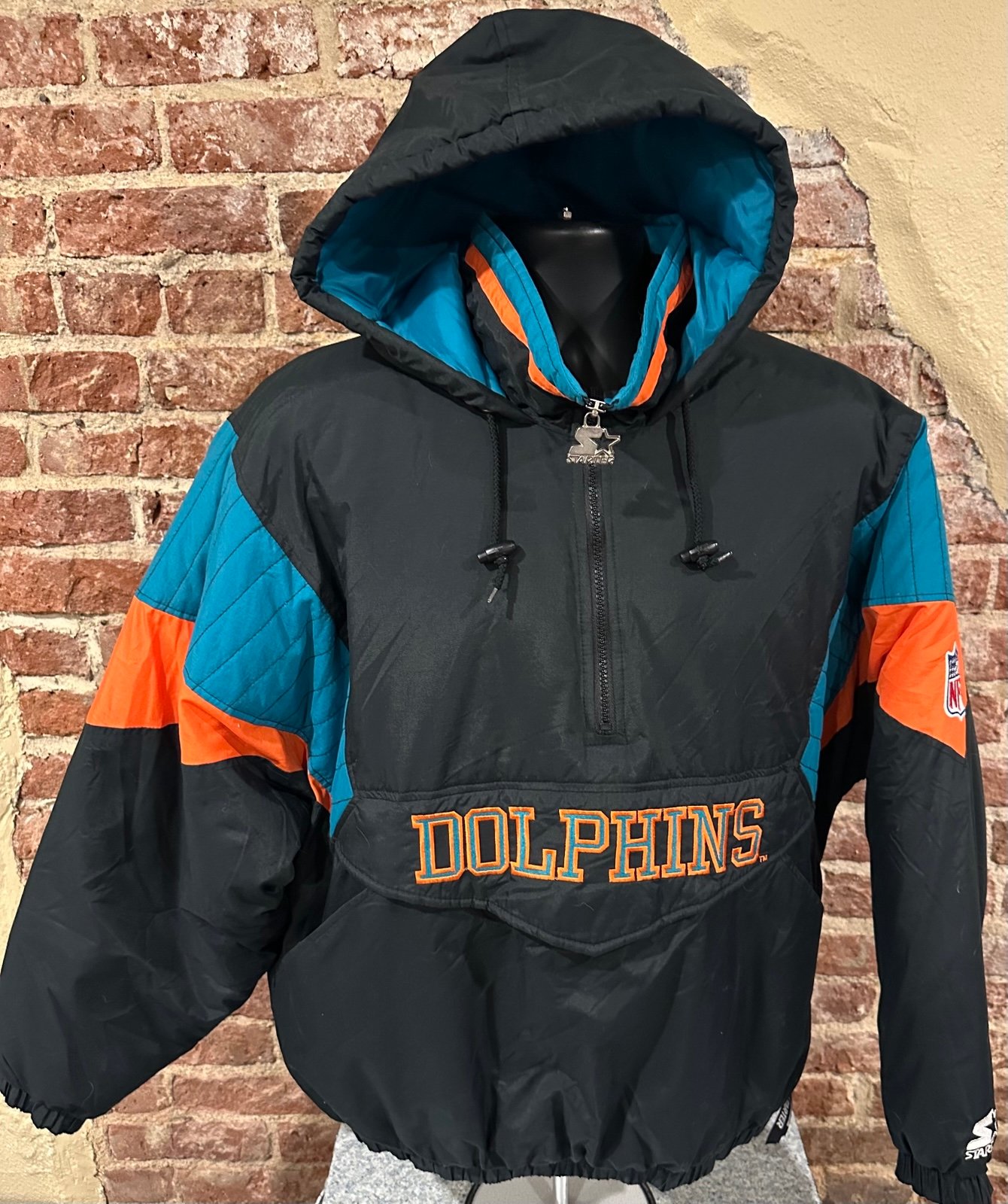 NFL STARTER MIAMI DOLPHINS ハーフジップナイロンjkt