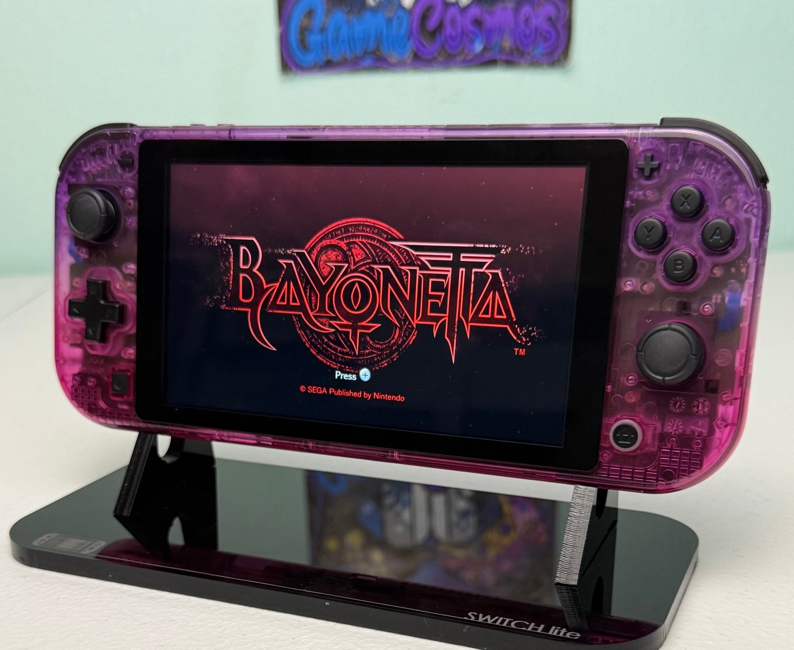 Clear Purple Nintendo Switch Purple Switch Lite Glossy Gradient