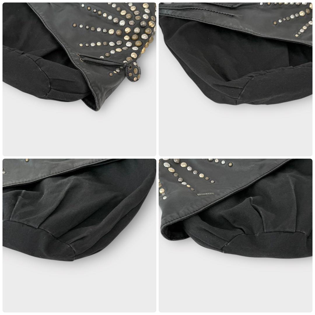 Archive Diesel Studs Leather Shoulder Bag