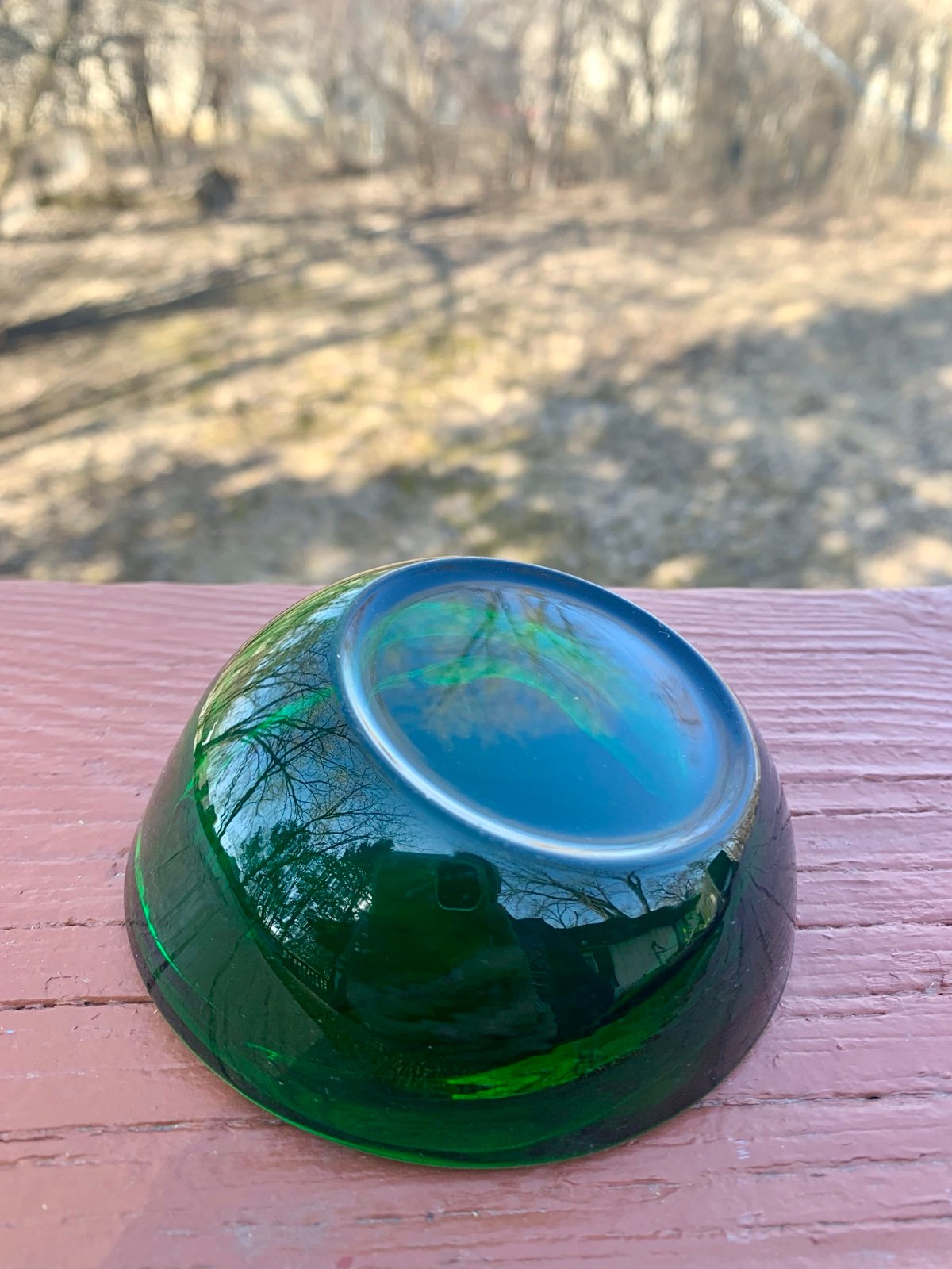 Vintage Viking Style Green Orb Ashtray /catchall Mid Century MCM