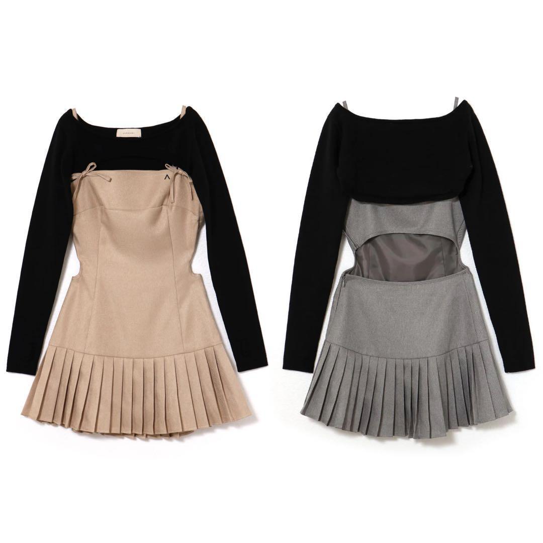 AND MARY】Karen knit set mini dress S