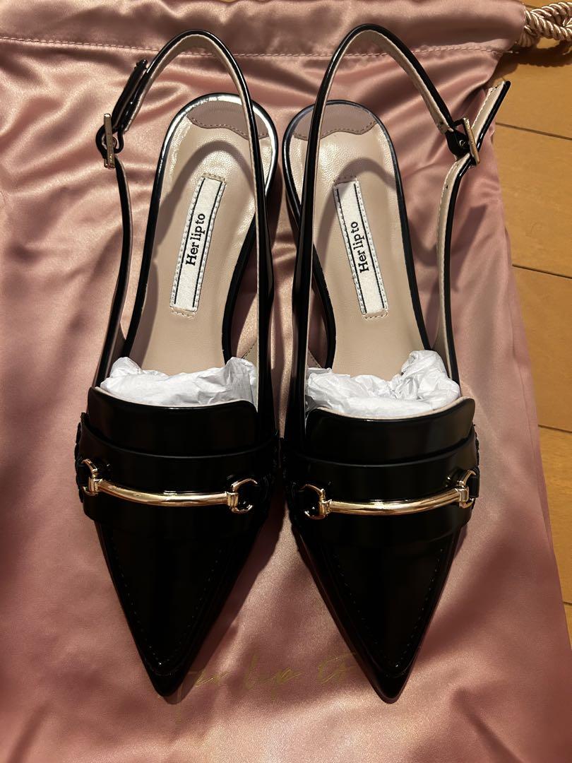 Her lip to Bit Slingback Mules 38サイズ バニラ Herlipto Bit Square