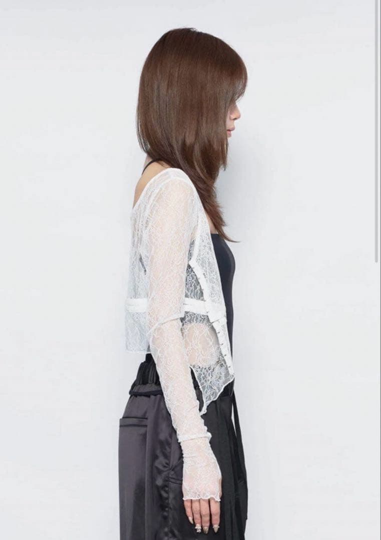 THEREDTHREAD S split lace tops White - vinoinspires.com