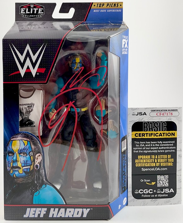 一点物WWE 認証書付きサイン入り jeff hardy elite エリート WWE Elite