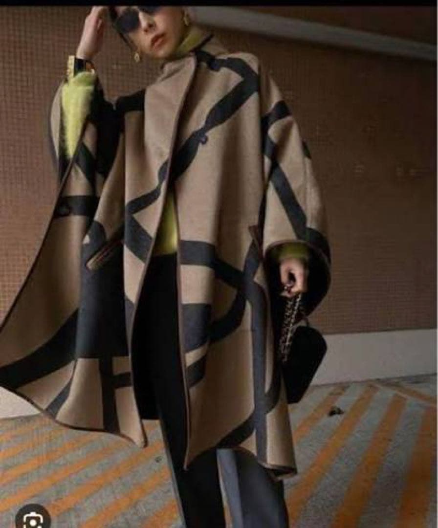 Ameri Reversible Color Poncho Coat