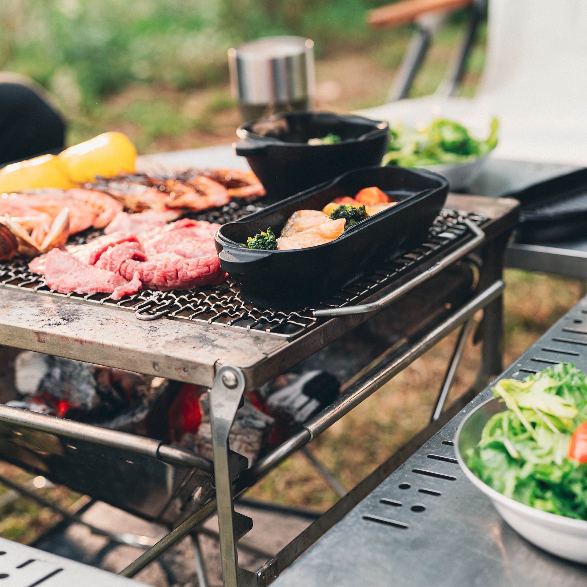 peak】 アイアングリルテーブル システムBBQBOX 焼武者 peak 焼武者