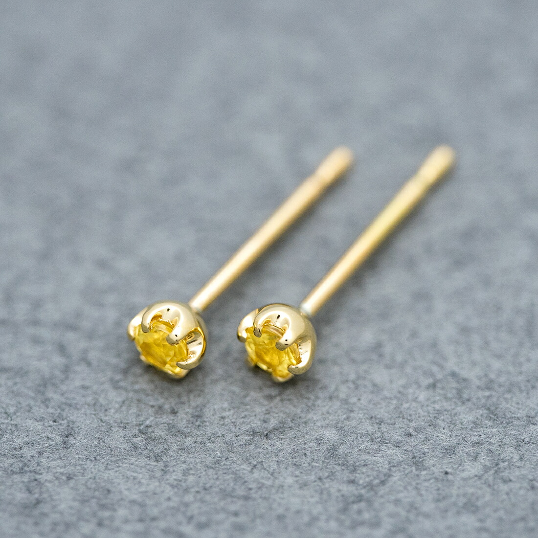 K18 イエローサファイア スタッドピアス[商品番号:KK0603] | umu -アム